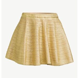 NWT Scoop NYC gold Mini Skirt